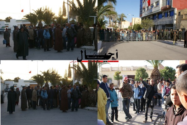 جرسيف : سكان بني مقبل يحتجون .. والعامل يقدم وعودا ..