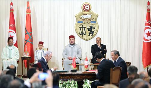 الملك والمرزوقي يترأسان حفل التوقيع على 20 اتفاقية للتعاون