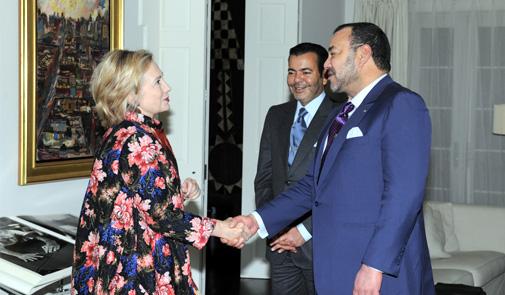 جلالة الملك يجري بنيويورك محادثات مع السيدة هيلاري كلينتون