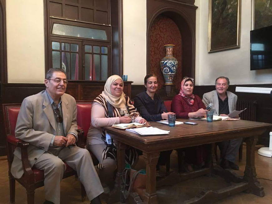 الشاعرة مليكة الجباري والفاعلة الجمعوية فلاط ترفرفن حول AteneoDemadrid بالعاصمة الاسبانية مدريد.